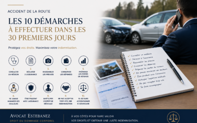 Accident de la route : quelles démarches effectuer dans les 30 premiers jours ?