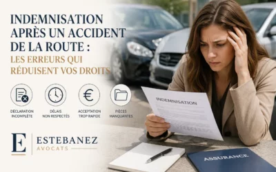 Indemnisation après un accident de la route : les erreurs qui réduisent vos droits