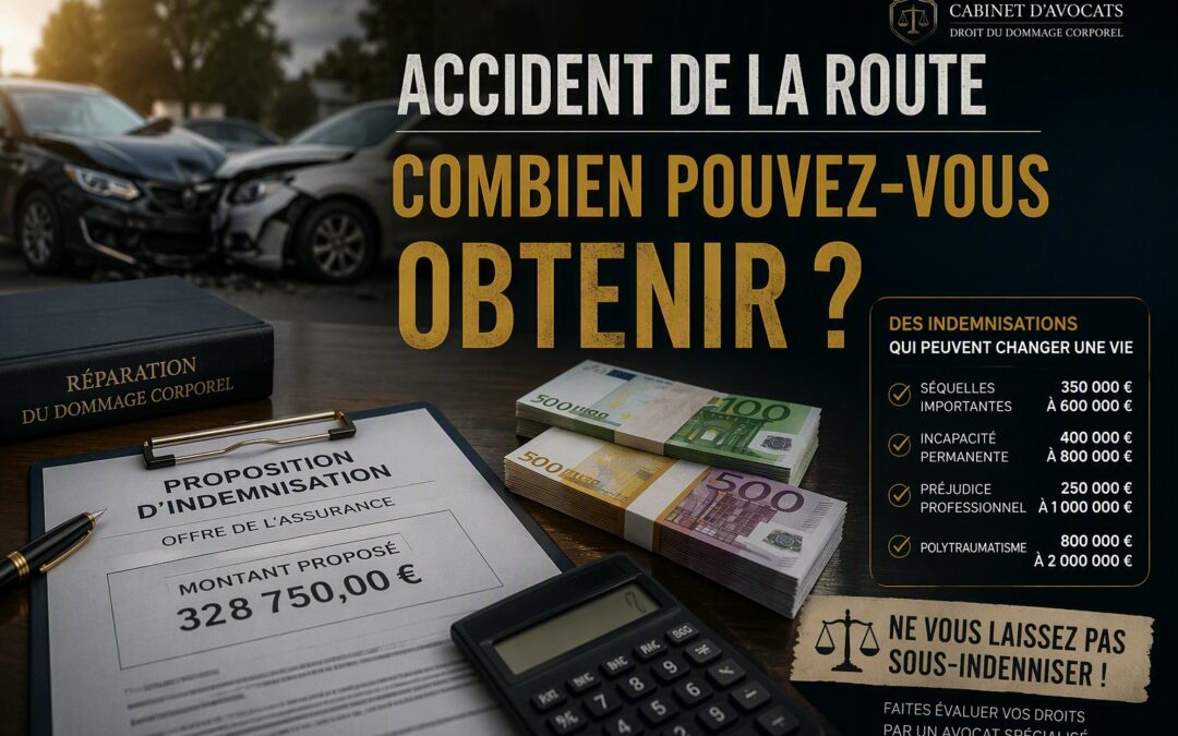 Estimation de l'indemnisation après un accident de la route avec l'accompagnement du Cabinet Estebanez, avocat en dommage corporel à Annecy.