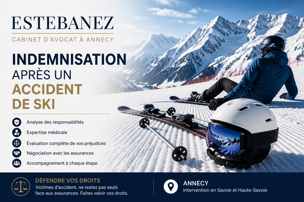 Indemnisation après un accident de ski en Haute-Savoie par le Cabinet d'Avocat Estebanez à Annecy